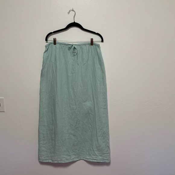 J. Crew Dresses & Skirts - J Crew Turquoise Light Linen Maxi Skirt Size L